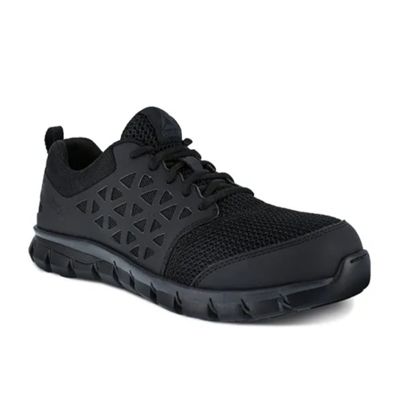 Reebok  Men's RB4035 Black Sublite Cushion ESD Slip Resistant /Hardtoe​​ - Picture 1 of 10